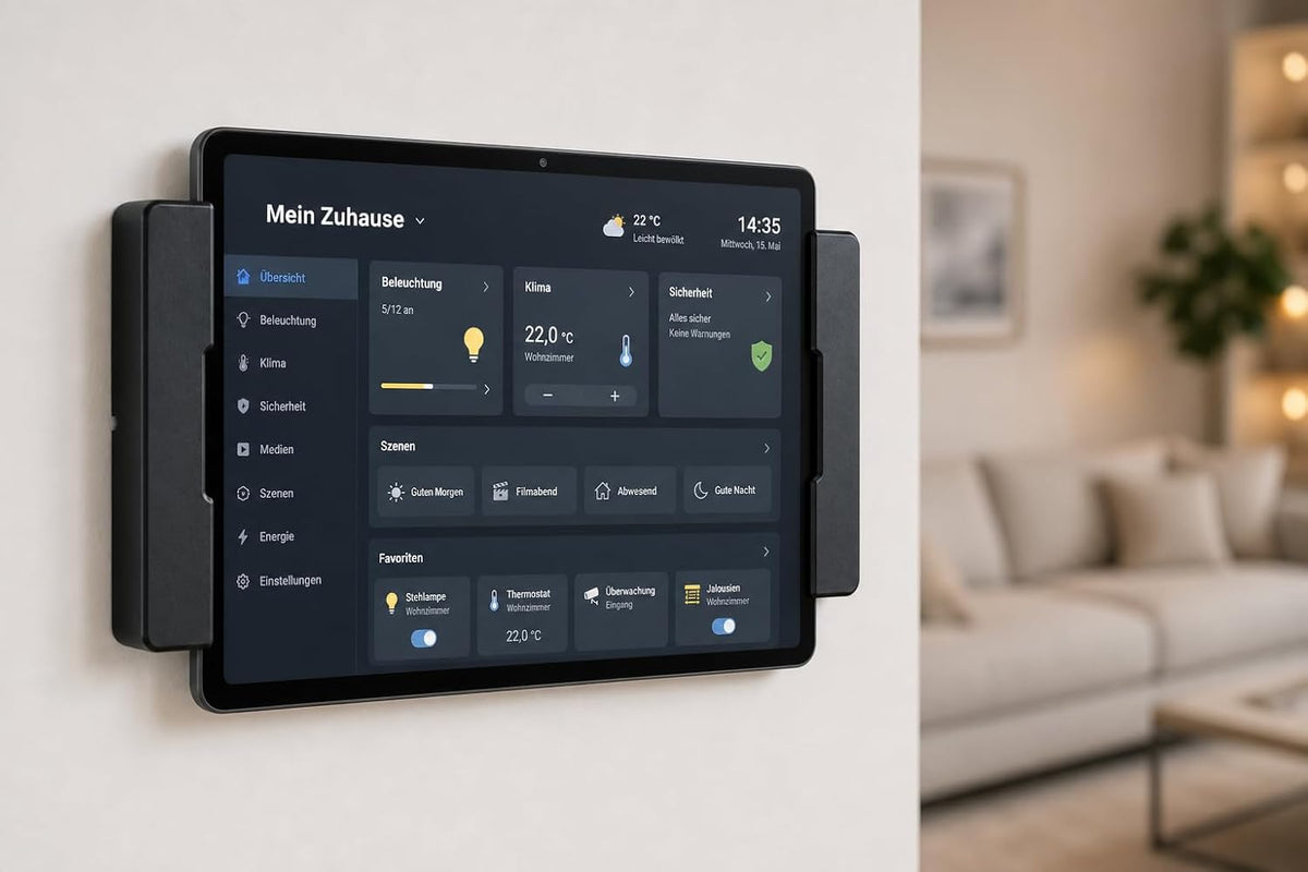 Flache Tablet-Wandhalterung aus Aluminium – Produktansicht 2