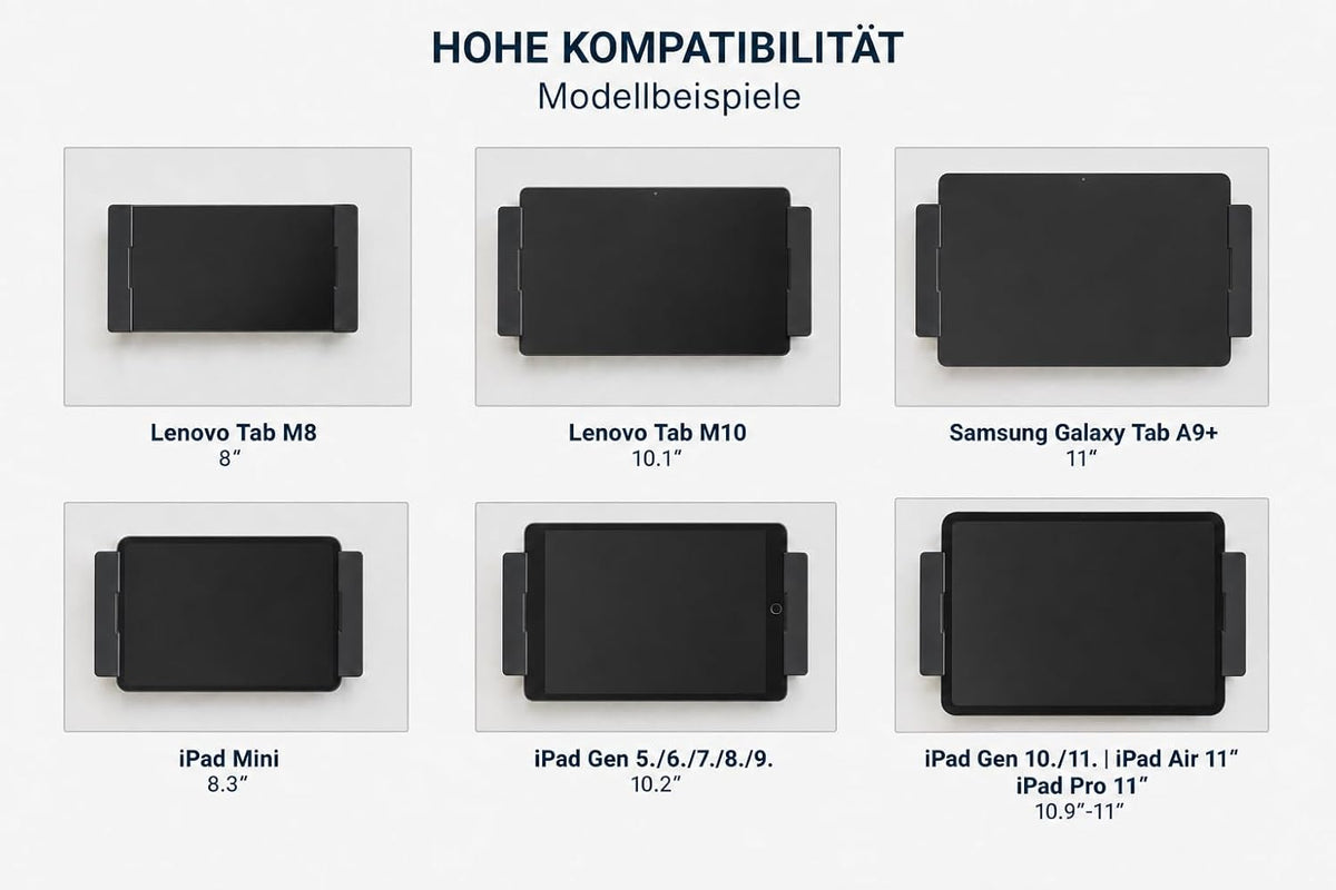 Flache Tablet-Wandhalterung aus Aluminium – Produktansicht 9