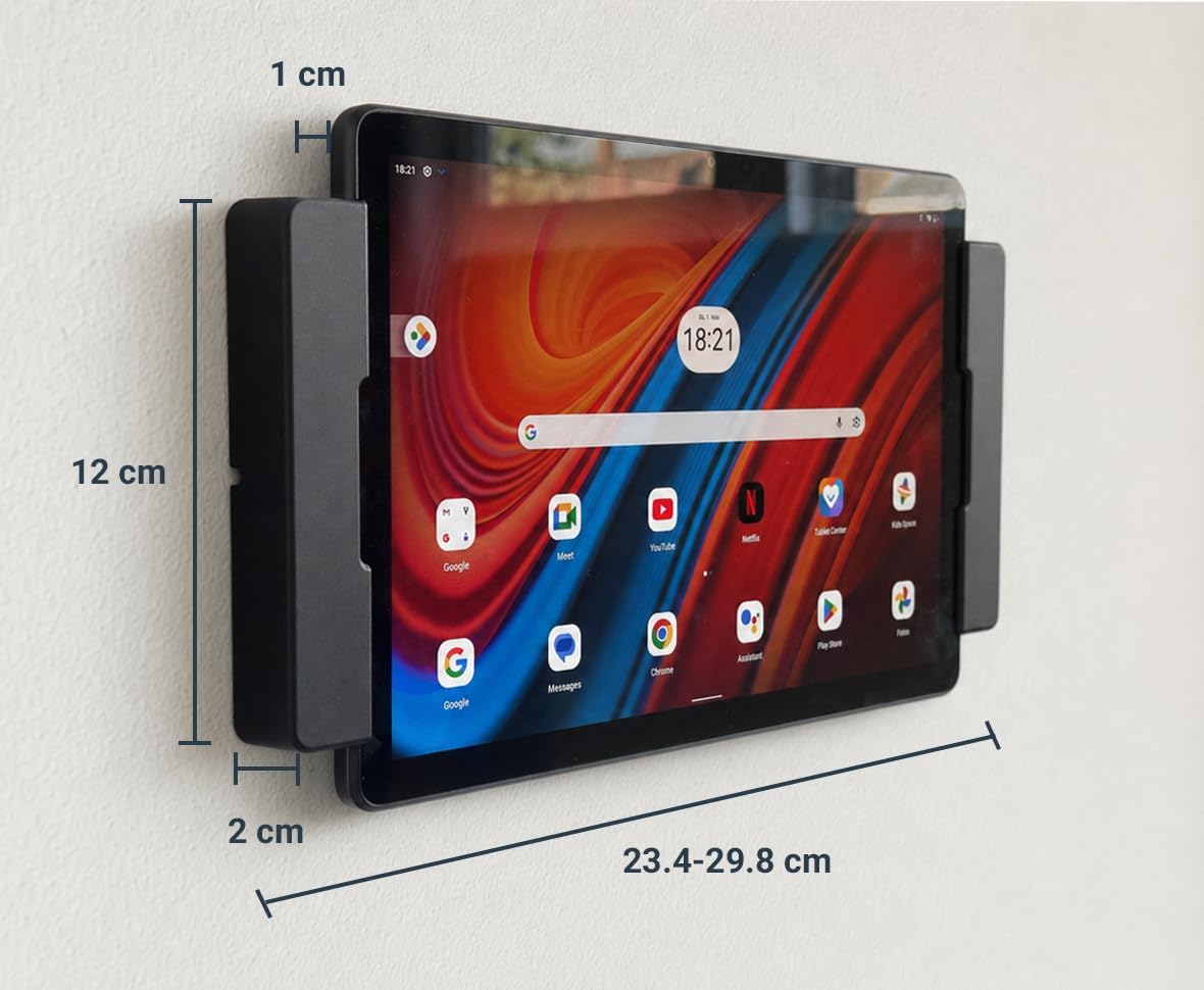 Flache Tablet-Wandhalterung aus Aluminium – Produktansicht 4