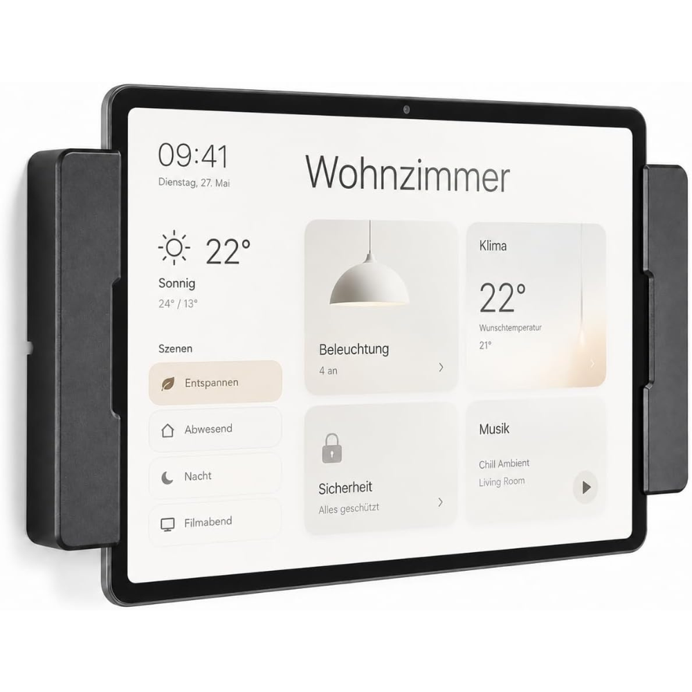 Flache Tablet-Wandhalterung aus Aluminium – Produktansicht 1